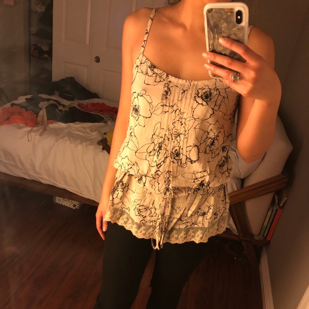 Floral blouse cami